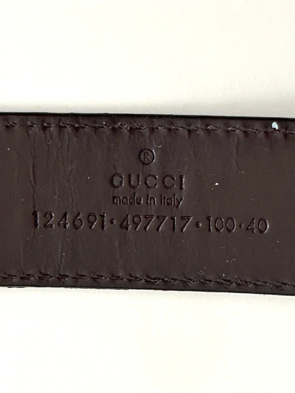 Gucci Square G Logo Buckle Leather Belt Black - Size 38 - Mens